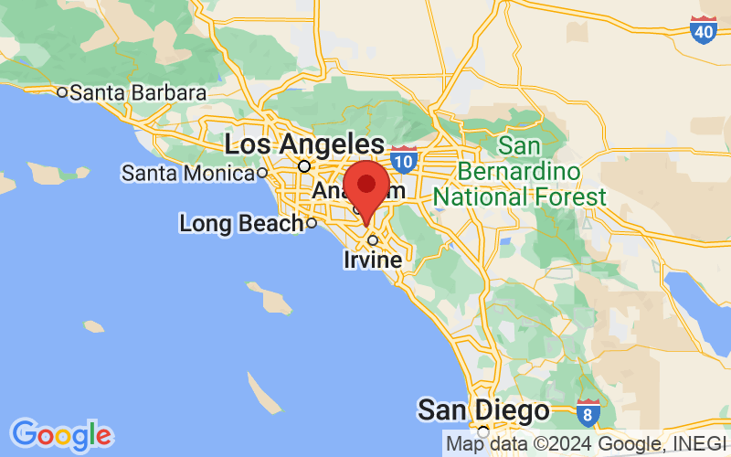 Map of Santa Ana, California